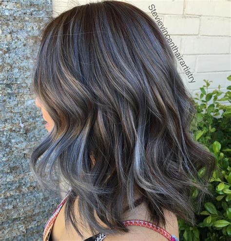 60 Ideas Of Gray And Silver Highlights On Brown Hair Hair Color