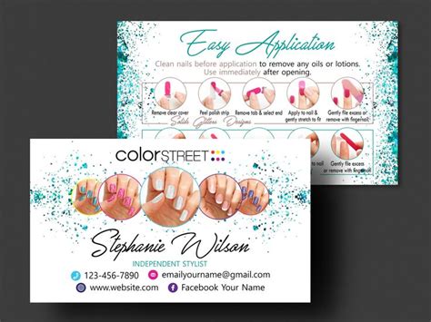 Follow the stock market today on thestreet. Color Street Business Cards Printable Color Street Twosie Biz Card Template ColorStreet Applicat ...