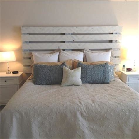 White Pallet Headboard Decorative Pillows Small Bedroom Furniture Ideas