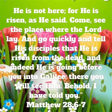 Matthew 286 7 He Is Not Here For He Is Risen As He Said Come See