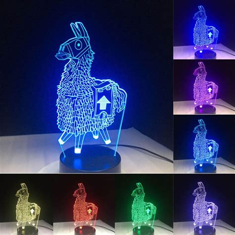 Buy 3d Cartoon Animal Llama Night Light 7 Colors Led