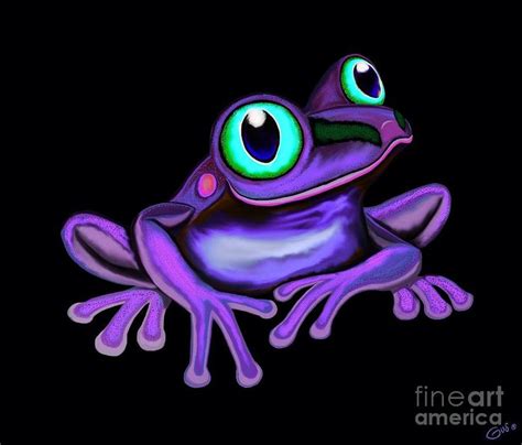 Purple Frog Painting By Nick Gustafson Frog Illustration Frog