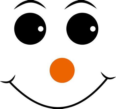 Download Cute Printable Snowman Face Clipartkey