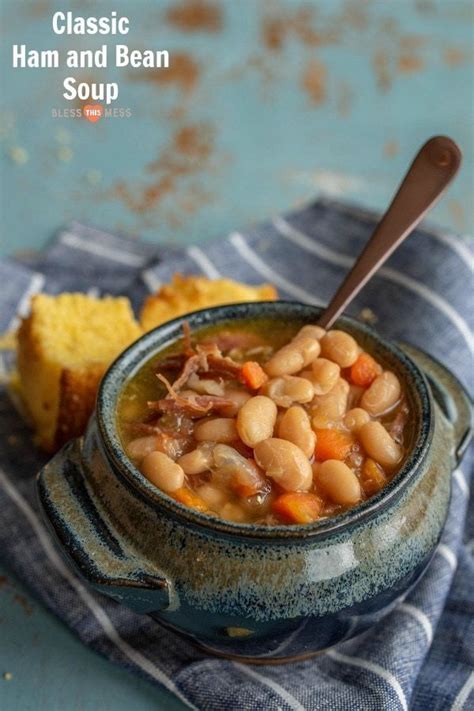 Healthly crock pot vegan great northern bean stew. Classic Ham and Bean Soup (Instant Pot or Slow Cooker ...