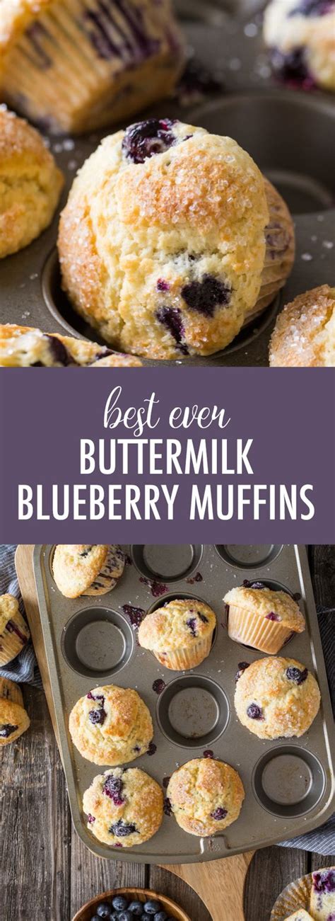 Best Ever Buttermilk Blueberry Muffins Top Recipes Food