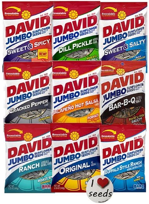 David Sunflower Seeds 9 Variety Pack Bundle Featuring 9 Different