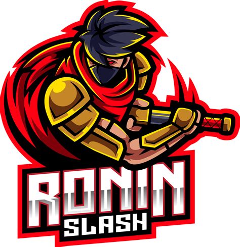 ronin esport mascot logo design by visink thehungryjpeg