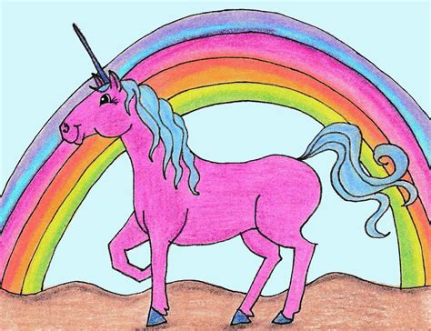 Rainbow Unicorn Drawing At Explore Collection Of