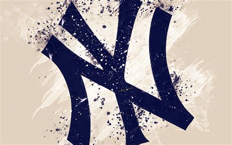 Download wallpapers New York Yankees, 4k, grunge art, logo, american