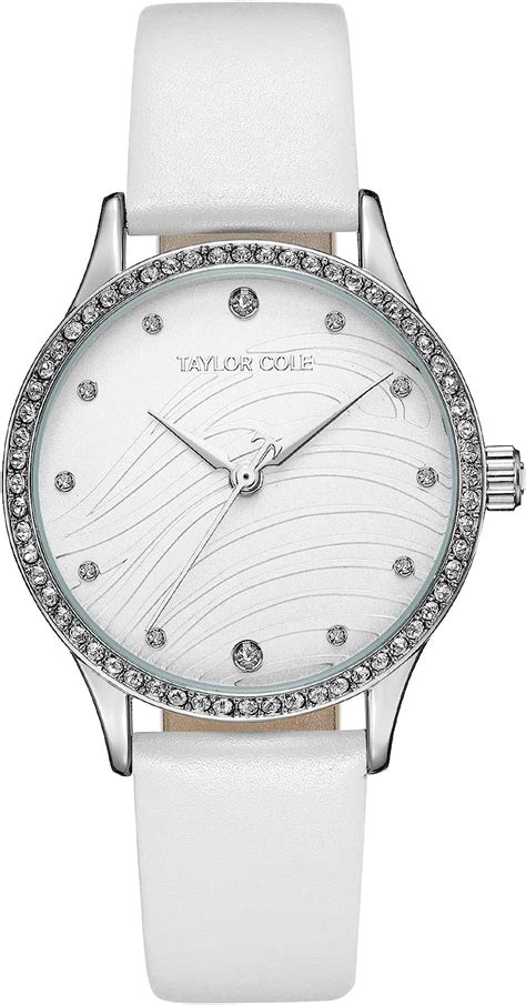 Amazon co jp テイラーコール Taylor Cole レディース エレガント レザーバンド クォーツ 腕時計 TC ファッション