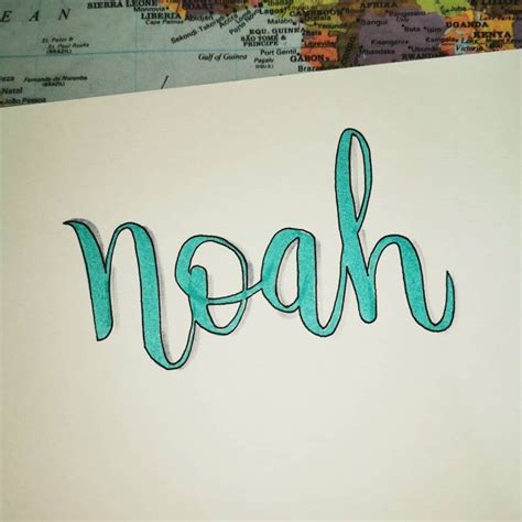Nombre Noah Artsy Design Lettering Artsy
