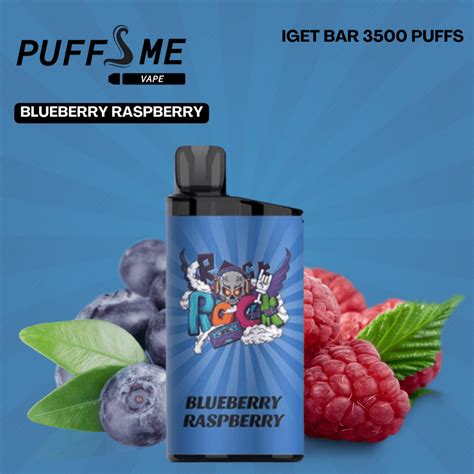 Buy Iget Bar 3500 Puffs Blueberry Raspberry Online Puffsme