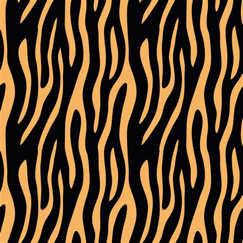 Abstract Animal Print Seamless Vector Pattern With Zebra Tiger