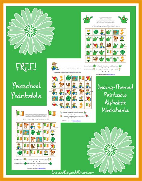 Free Spring Themed Printable Alphabet Worksheets For
