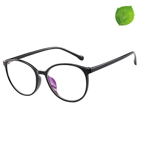 buy blue light blocking glasses round glasses anti eyestrain better uv glare women men online at