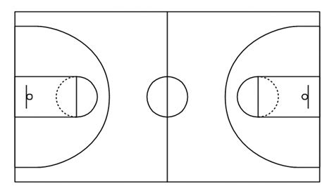 Simple Basketball Court Basketball Court Basketball Court Diagram