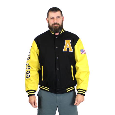 Officially Licensed Us Army Leather Varsity Jacket