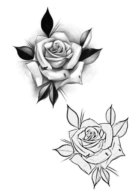Pin By Diogo Souza On Risco Flower Tattoo Drawings Realistic Rose