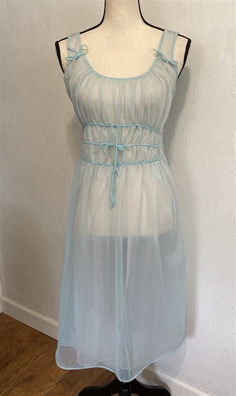 Miss Siren Women’s Sexy Light Blue Nightgown Chemise  Gem