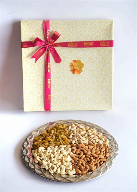 Get Dryfruit Pooja Thali T Box Cashew Almond Pista And Raisin