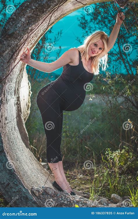 Cute Preggo Girl Exposing Her Stock Image Image Of Thighs People