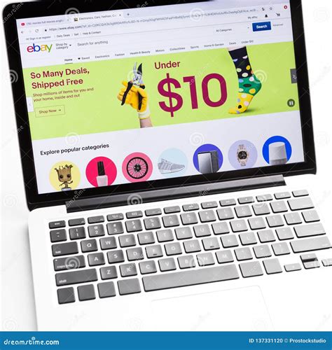 Homepage of Official Website for Ebay, Online Auction and Sales Website