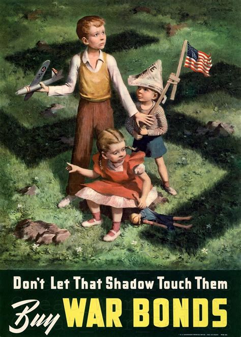 Ww2 Poster Buy War Bonds American Anti German Propaganda