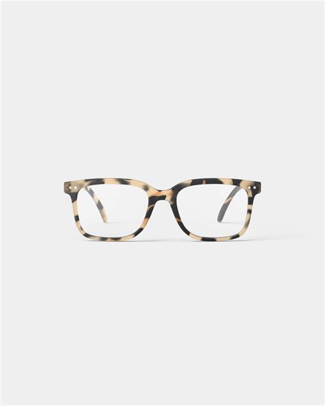 L Light Tortoise Trendy Rectangular Beige Glasses Izipizi