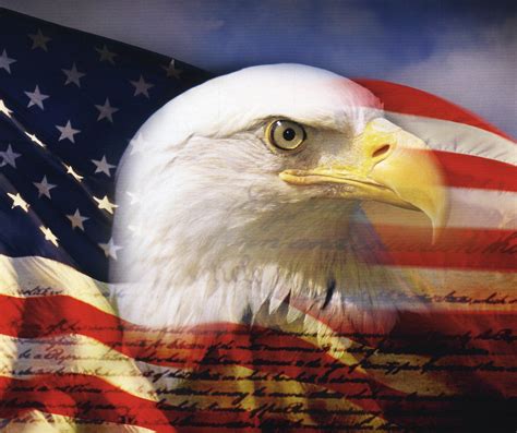 49 American Flag Eagle Wallpaper