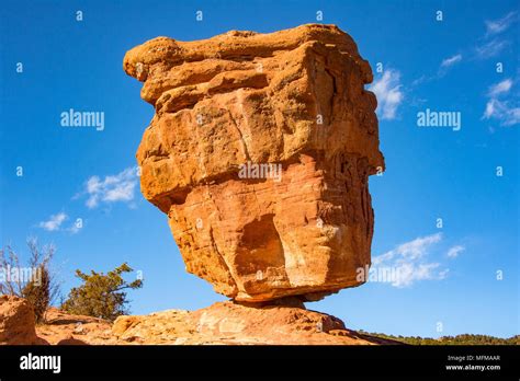 Balanced Rock At The Garden Of The Gods In Colorado Springs Colorado