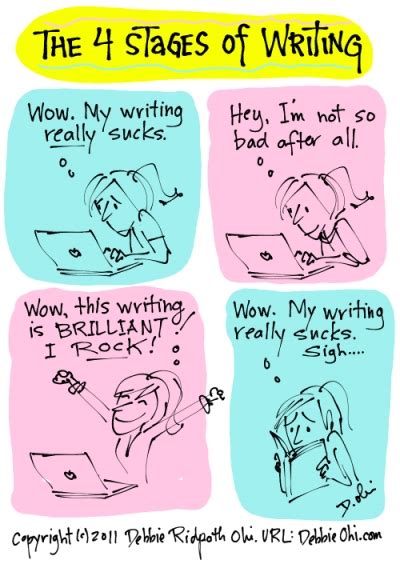 Comic The Four Stages Of Writing Writer Unboxed