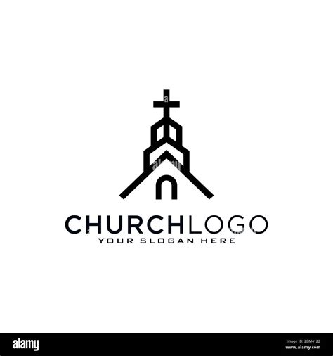 Abstract Christian Cross Logo Design Vector Template Baptist Cross