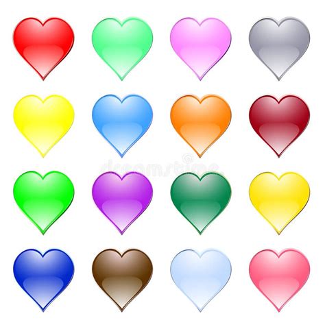 Multi Coloured Hearts Stock Vector Illustration Of Emotion 1656736