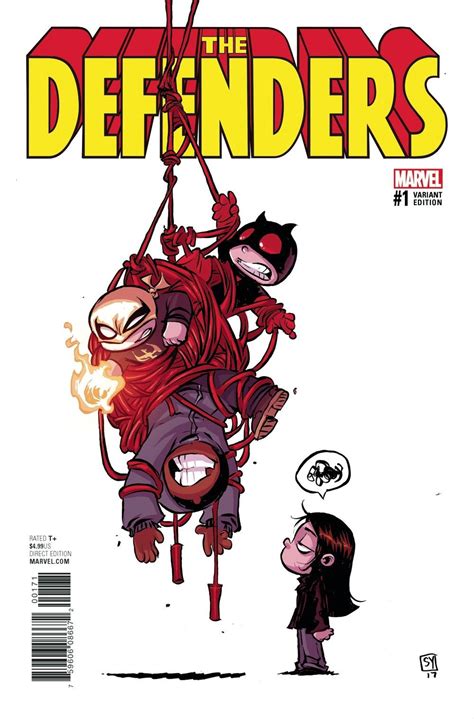 This Is The Skottie Young Variant Cover For The Defenders 1 2017