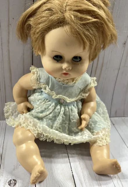 Vintage Ginny Baby Vogue Doll Original Outfit Blue Sleepy Eyes Red Hair