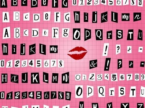 Burn Book Svg Png Letters Numbers Glyphs Mean Girls Alphabet Ransom