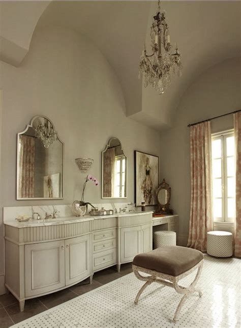 The mirror is simply placed on the white marble countertop which is enough to beautify this vanity's overall look. 25 Bathroom Bench and Stool Ideas for Serene Seated ...
