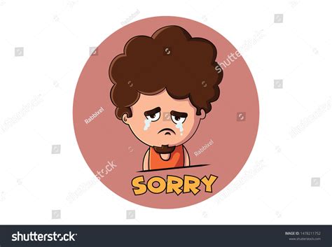 Vector Cartoon Illustration Boy Saying Sorry Stock Vector Royalty Free