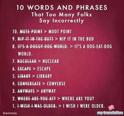 10 Words And Phrases Youll Never Get Wrong Again English Languagelearning Language Grammar