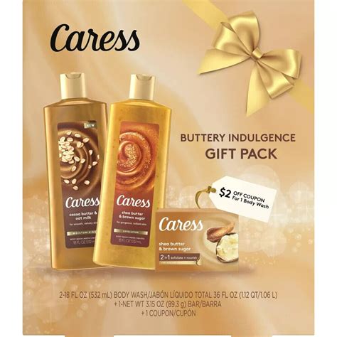 Caress Buttery Indulgence 3 Piece Body Wash And Soap T Pack 36 Fl Oz