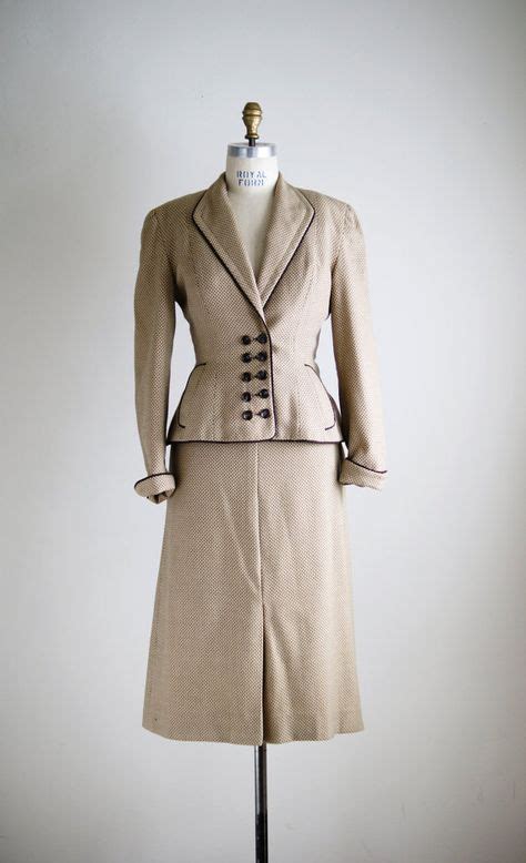 1940s Come What May Tweed Skirt Suit With Images 1940s Woman
