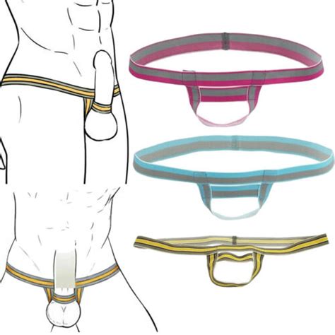 Men Mens Ball Lifter Booster Underwear Enhancer Bulge Ring Straps Thong Bikini Brief Mens