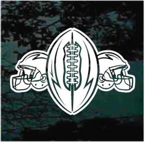 Football And Football Helmet Car Decals And Window Stickers Decal Junky