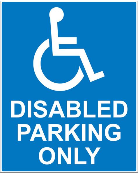 Disabled Parking Only Sign Markit Graphics