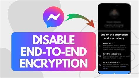 How To Disable End To End Encryption In Messenger Full Guide YouTube