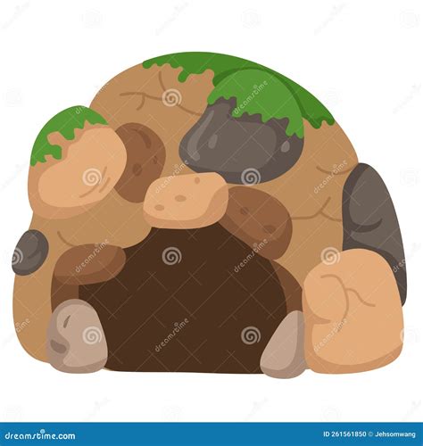 Illustration Of Cave Stone Stock Vector Illustration Of Hunting