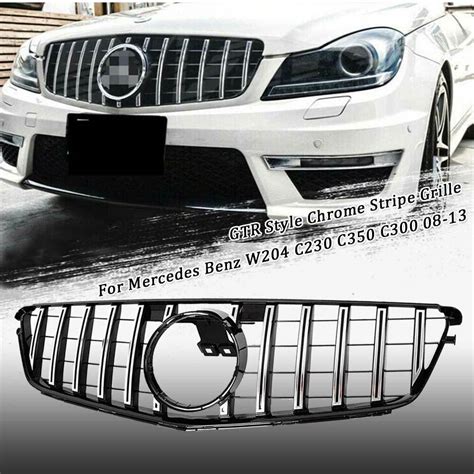 Front Grille For Mercedes Benz W204 08 13 C230 C350 C300 Gtr Style