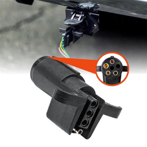 6 Way Round To 4 Way Flat Trailer Adapter Wiring Plug For Rv Tow Truck