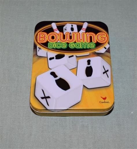 Bowling Dice Game Tin Cardinal Ebay