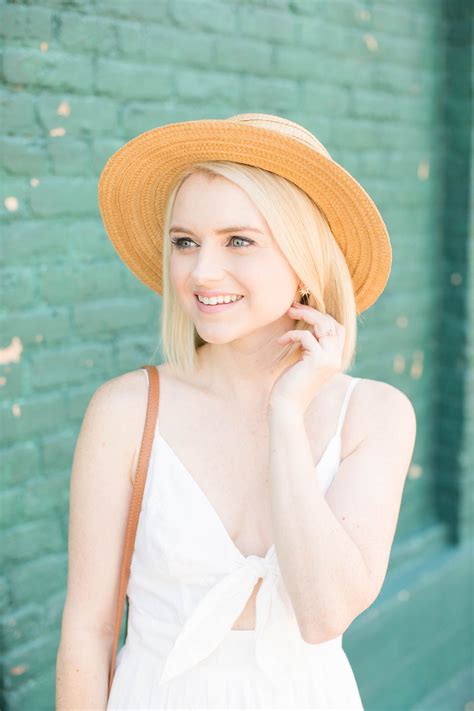 eyelet cotton tie front white midi dress poor little it girl summer straw hat bold red lips